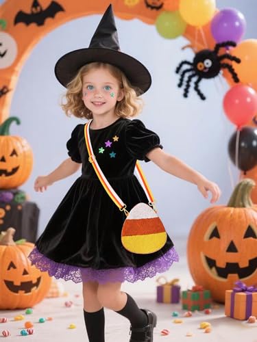 Halloween Purse for Women Beaded Pumpkin Boo Ghost Candy Corn Crossbody Shoulder Bag Halloween Costume Bag Outfits3