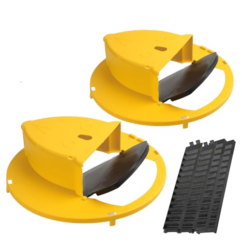 Piege a Souris Compatible avec Seau de 5 Gallons Piege a Souris, piege a Rat Vivante en Plastique pour Attraper Souris Simultanément, piège à Souris Utilisation Intérieure et Extérieure(2PC)