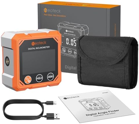 Neoteck 4-Side Magnetic Digital Angle Finder with Laser Class 2,<1mW Output — view 6