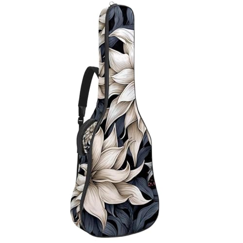 Sac pour guitare acoustique étanche aux motifs de magnifiques fleurs