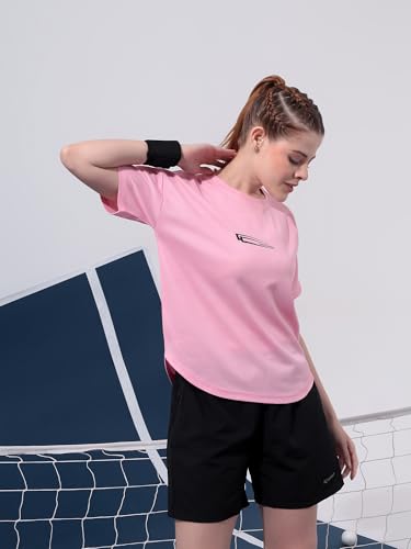 Image of Kvetoo Women Apple Cut Gym T Shirt Breathable Workout Tee Slim Fit Activewear Top Sports Training Yoga T Shirt Women