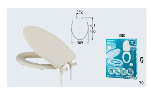 Amazon | カクダイ トイレ用 普通便座 標準・大型 エロンゲート 兼用