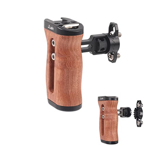 Fotga Wooden Side Handle Hand Grip Stabilizer With Dual 1/4"-20 Screws For Dslr Mirrorless Video Camera Cage,Up/Down Position Adjustable #TOP18