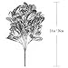 Artificial Plants Silver Round Leaf, For Christmas Decoration Plastic Fake Plant Bush Grass Fern Bushes Faux Shrubs Greenery Indoor Outside Planter Vase Filler Festival Home Garden Decor Silver 4 Pack