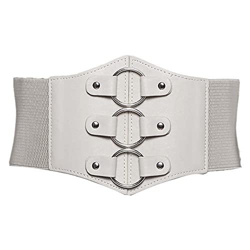 Women's Classic Elastic Ultra-Wide Corset Waist Belt Stretch Back-Snap Comfort for Dress