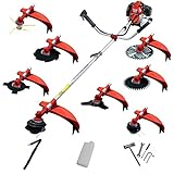 carburador desbrozadora tanaka  PowerGround Desbrozadora Gasolina 8 en 1-2 Tiempos 65cc 4,9cv Pro Series