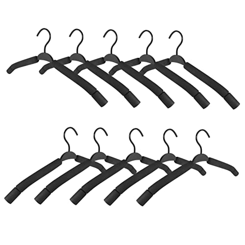Didiseaon 10pcs Sponge Skirt Hangers Space Saving Pants Hangers for Easy Organizing Non Slip Clothing for Closet Bedroom Bathroom Multipurpose Design