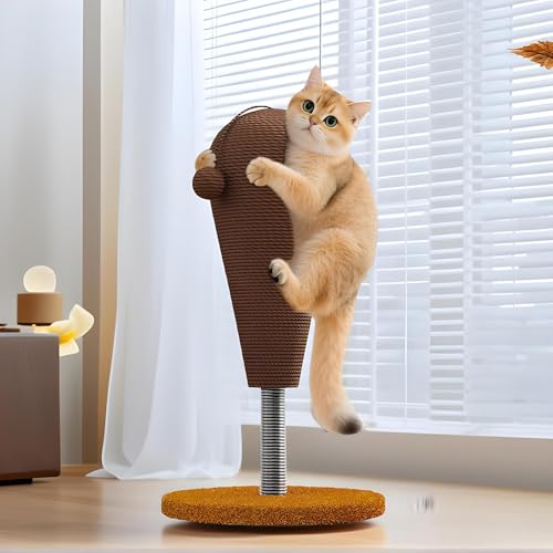 Griffoir pour jeune chat vertical et interactif maison