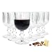 Sendez 6 gerillte Weingläser aus Glas 370 ml Weinglas Set für Rotwein und Weißwein elegantes Design spülmaschinengeeignet