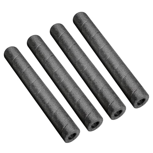 Tubo de espuma aislante para tuberías, 4 unidades, negro, 40 x 5 cm, envoltura multiusos | Fideos de piscina con protección de poste de cobre, equipo de deportes acuáticos, cubierta de barandilla