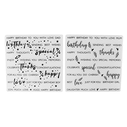 Jeanoko Card Making Stamps, 2Pcs Plastic Embossing Folders For Invitation Letter For Envelope #TOP5