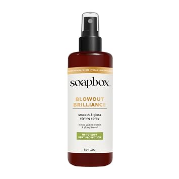 Soapbox Blowout Brilliance Heat Protectant Spray - 3-in-1 for Hair - 8oz