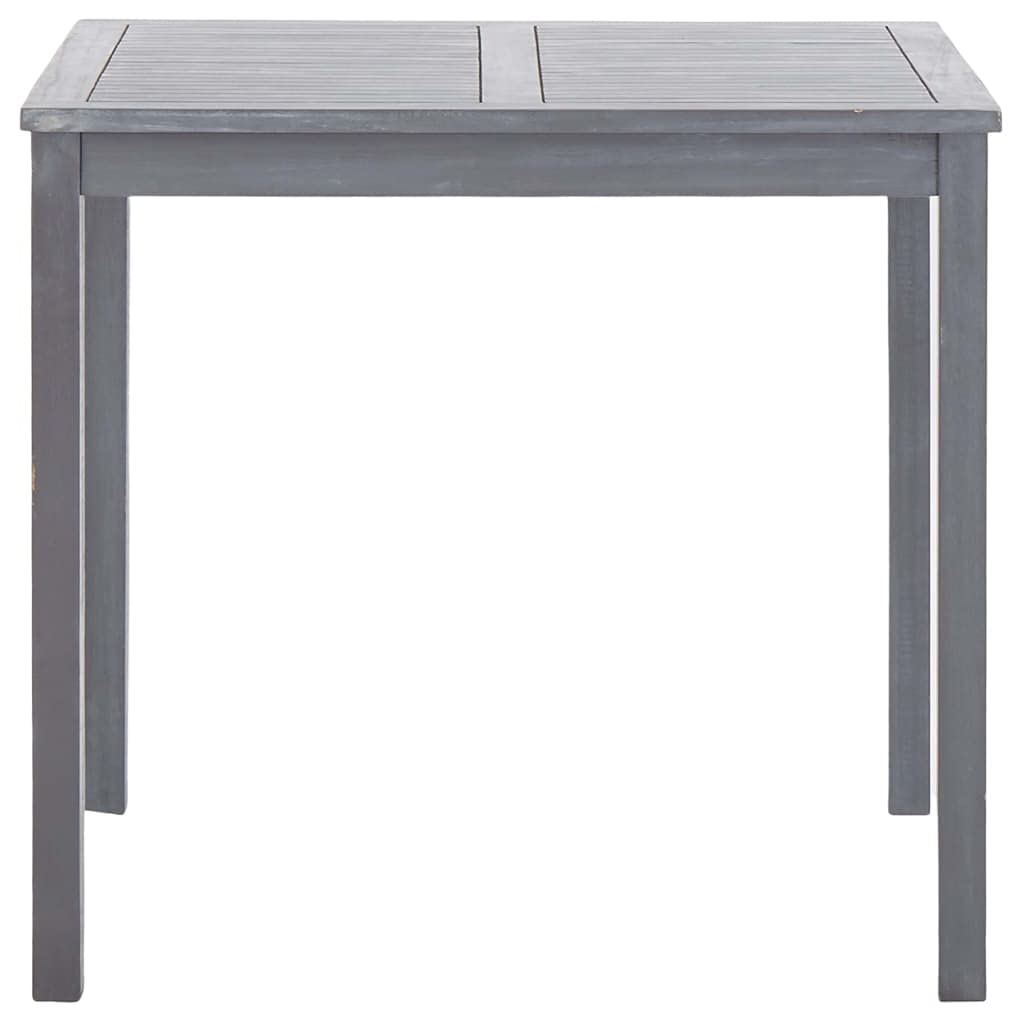 Set da pranzo da giardino in legno massello di acacia grigio con 1 tavolo da pranzo e 4 sedie pieghevoli, resistente alle intemperie e durevole, carico massimo 110 kg per seduta