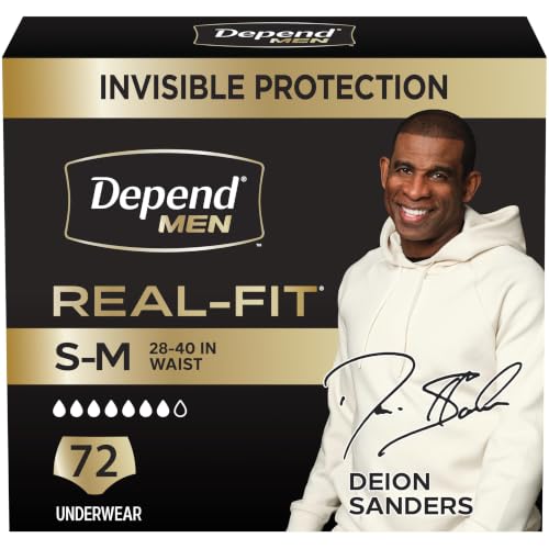 Depend Real Fit Incontinence Underwear for Men, S/M, 72 Count - image 1