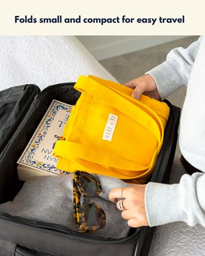 image for Harp and Ra Extra Large Canvas Tote Bag - Utility with 2 Front Pockets