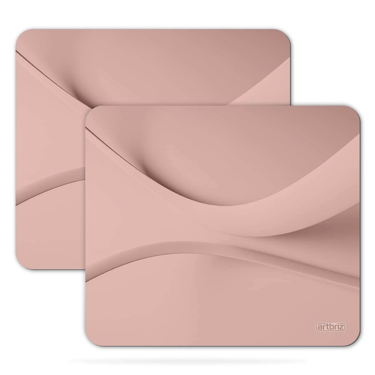 ARTBRIZ® Brizberry Art-Pro Mouse Pad, Optimised for Speed and Precision, Premium Anti Skid Rubber Base, for Office Desktop Laptop PC Mac, 240mm x 240mm x 3mm (113S - Pack of 2)