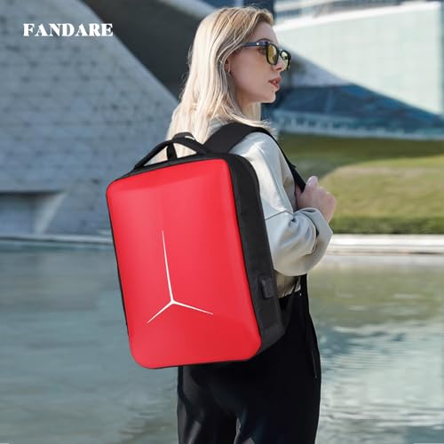 Anti-theft Laptop Business Backpack Durable Backpack with USB Daypack 180-degree opening Travel Cabin Rucksack Work Bag Water Resistant Rucksack Work for Men & Women Red2