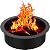 Poolergetic 36 inch Inner Fire Pit Ring, 40 inch Outer Large Round Steel Fire Pit Ring Insert Metal Fire Ring for Outdoor, Heavy Duty Fire Pit Ring Liner Rim