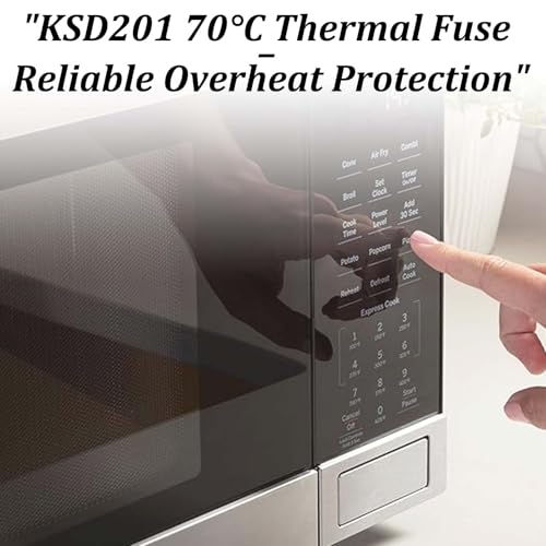 Image of 2PCS KSD201 70-0C Thermostat Thermal Fuse Switch, Normally Closed Temperature Control Switch for GE Microwave Oven,Water Heater and Appliances