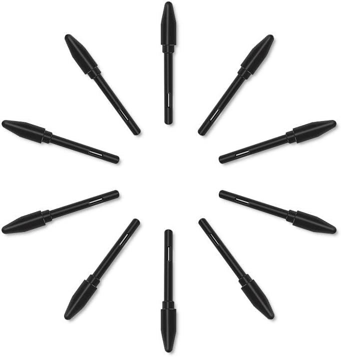 10 Pack Replacement Nibs PN04 for huionDrawing Tablet PW100 Stylus, Suitable for H610 ProV2/H640P/H950P/H1060P/HS610/H1161/H320M/HS64