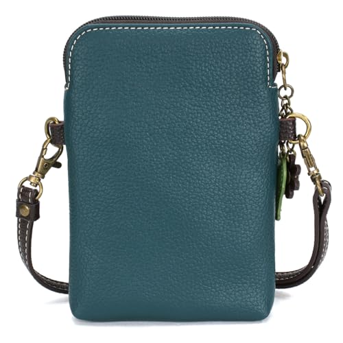Image of CHALA Wilderness Animal Collection Cell Phone Crossbody Purse-Women PU Leather /Canvas Multicolor Handbag w /Adjustable Strap