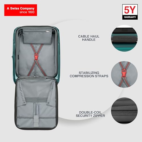 Image of WENGER, Amplix, Hardside Suitcase, Swiss Designed, Travel Luggage Bag for Business & Leisure