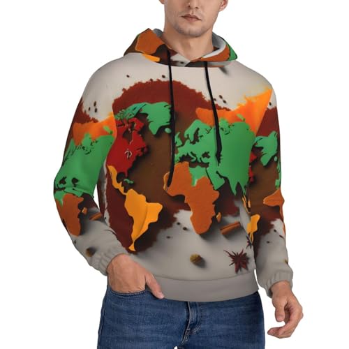 ETASUIOL Sudadera con capucha para hombre, cómoda y elástica, adecuada para primavera, otoño e invierno, Negro, L