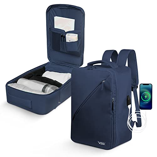 Mochila para Portátil con Puerto USB y Salida para Auriculares - Mochila de Negocios Antirrobo con Correa Acolchada y Transpirable, Mochila para Ordenadores Impermeable para la Escuela/Trabajo/Viajes