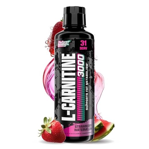 Nutrex Research L Carnitine 3000 - Clinically Dosed L-Carnitine Liquid for Energy, Metabolism & Muscle Recovery - Delicious Strawberry Watermelon - No Sugar, No Carbs, No Stimulants - 31 Servings