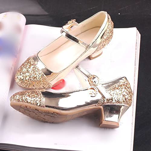 Girls Mary Jane Dress Shoes Rhineston𝐞s Sparkl𝐞 Flower Girl Wedding Low Heels Toddler Girls Shoes for Girls Casual4
