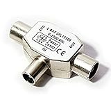  Duplicador splitter divisor ladron de dos vias para Señal de cable coaxial de radio y television TV digital 2384