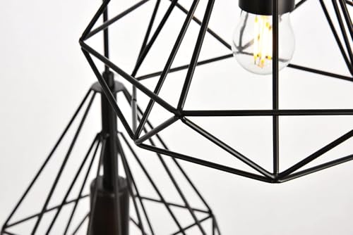 Image of Desidiya Geometric Pendant Light, 3-Light Geometric Black Cluster Pendant Light Home Decor Lights Hanging Ceiling Decorative Chandelier Home, Living Room, Indoor Modern Ceiling Hanging Lamp