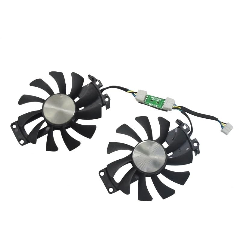 Graphics Card Video Card Fan Replacement for GTX 950 960 1060Ti PCI-EDC 75MM GA81S2U GTX950 GTX960 Graphics Card Cooling Fan(Fan - 2PCS_NO RGB)