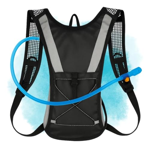 Mochila de hidratação 2L, Preta e Cinza Leve e confortavel para trilhas e corridas.