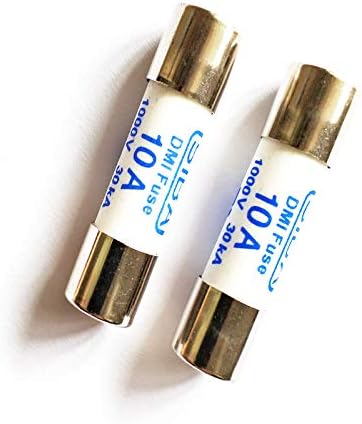 Everenty Digital Multimeter Ceramic Fuse 10A 30kA 1000V Fast Acting 10x38mm 2 Pack