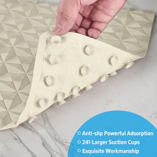 Tapis de bain antidérapant avec 241 ventouses de sécurité lavable