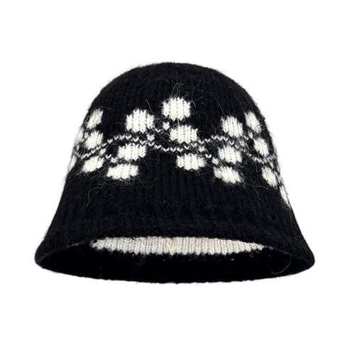 Chapeau seau pour femmes chaud et tendance style bob pêcheur en maille
