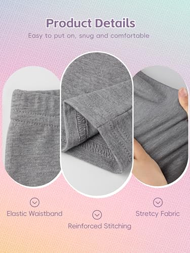 6 Pack Girls Leggings Cotton Pants for Kids Toddler Stretchy Warm Full Length Yoga Playwear Multipack Fall Winter3