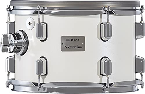 Roland V-Drums Acoustic Design Tom Pad With Full-Size Wood Shell and Dual Zones - Pearl White Finish - 12-Inch (PDA120-PW)