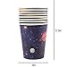 177 Piece Outer Space Party Supplies Set Including Banner, Plates, Cups, Napkins, Tablecloth, Spoon, Fork, and Knives, Serves 25