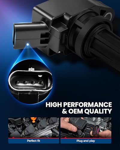 Image of KAX 4 Ignition Coils & 4 Spark Plugs Set for Sonata Sportage Santa Fe 2.4L | (w /tool) Sonata 15-19, Sportage 17-22, Optima 16-20, Sorento 16-20, Santa Fe Sport 16-18, Santa Fe 19-20,Tucson18-21, UF764