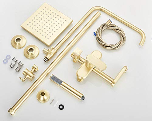 Mitigeur de baignoire avec douchette à main intégrée et ensembles de douche complets - 6
