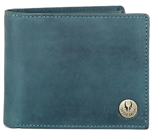 Image of WildHorn Gift Hamper for Men I RFID Protected Leather Wallet & Belt Combo Gift Set I Gift for Friend, Boyfriend,Husband,Father, Son Etc (Black & Blue Hunter)