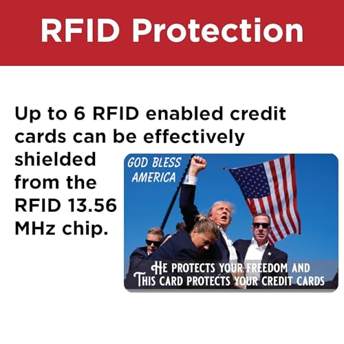 Cartão com bloqueio RFID Trump Assassination Attempt – Protetor de cartão digital patenteado – Prote