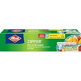 ALBAL Sacs ZIPPER moyen modèle 3L, 70% de ressources recyclées, Fermeture à curseur ultra-sûre, Résistant, Lavable lave-vaisselle, Application Food Saver, 27 x 24 cm