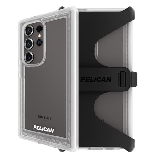 Pelican Voyager Samsung Galaxy S24 Ultra Case - Rugged Phone Case - Clear | Wireless Charging Compatible Phone Case w/18ft MIL-Grade Drop Protection -Samsung Galaxy S24 Ultra Cover w/Belt Clip Holster - image 1