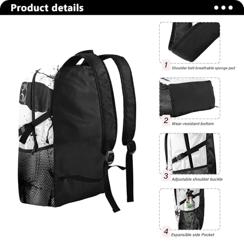 AIXIWAWA Lightweight Hiking Backpack Ink Painting Owl Print, Foldable Waterproof Daypack for Camping Travel4