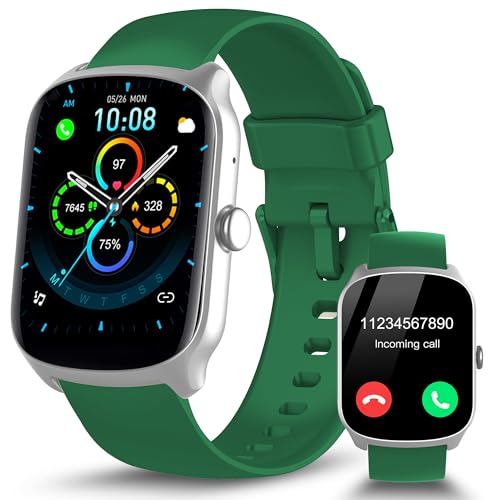 STECEi Smart Watch for Men Women Bluetooth Call, 1.95" HD Screen Smartwatch with Heart Rate/Sleep Monitor, 110+ Sport Modes Activity Trackers IP68 Waterproof, Fitness Watch for Android iOS, Green