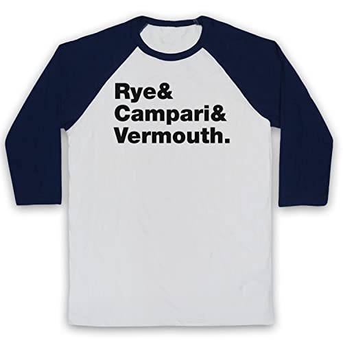 T-shirt de baseball 3/4 look retro cocktail Rye Boulavadier pour les soirées entre amis