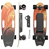 DNASKATE M10 Electric Skateboard with Remote, 20 Mph Top Speed,15 Miles Range,600W Hub-Motor, Skateboard for Adults ＆Teens